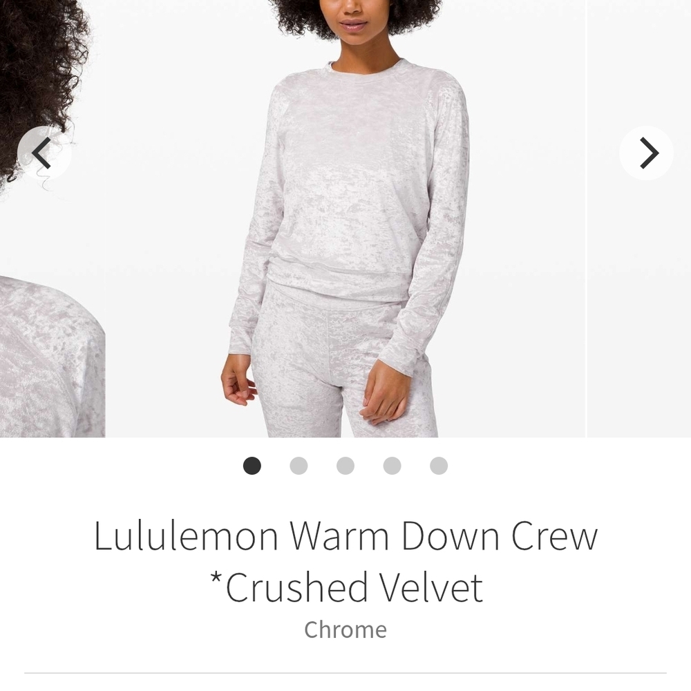 lululemon athletica Warm Down Crew - Chrome (Light Gray)